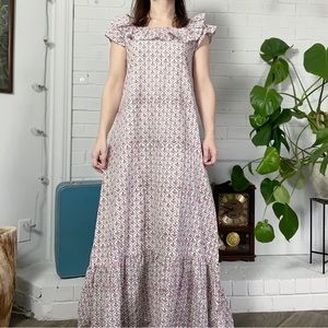 Le Bazar Coastal Floral Printed Cotton Maxi Dress